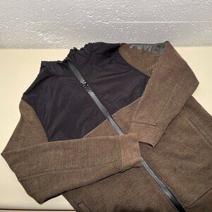 American Eagle Men's Active Flex Color-Block Zip-Up Jacket with Hood